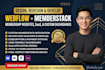 design webflow membership websites saas, webflow memberstack dashboard