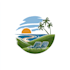 design beach landscape and lawncare logo