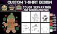 create print ready screen printing custom tshirt design