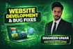 do professional website development, bug fixes, and error fixing