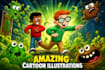 illustrate your childrens book with cute storybook illustrations
