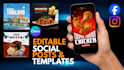 design editable facebook ad creative, instagram post, social media post
