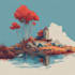 the landscape illustration or concept art