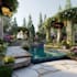 landscape design, garden design, backyard, pool and terrace
