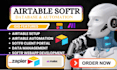 setup airtable n8n automation database interface as softr and zapier crm expert