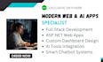 create secure and responsive asp net web app with database integration and apis