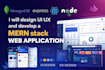design UI UX and develop a mern stack web application