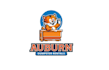 design tiger mascot character dumpster rental logo