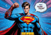 design an amazing superhero pop art