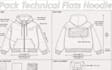 create fashion tech pack technical flats hoodie tech pack designer mockup