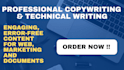 do copywriting and technical writing for you