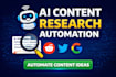 automate content research or posts for linkedin and thread
