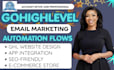 setup gohighlevel website email marketing, kajabi automated flows in klaviyo