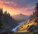create a beautiful anime background illustration
