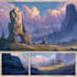 make a fantasy environment, landscape illsutration design