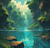 create stylized environment concept art, fantasy background