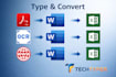 convert pdf to excel, csv and word