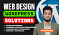 build a custom wordpress website design and fix any issues
