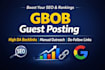 do gbob outreach and guest posting for high da backlinks
