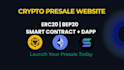 create crypto presale website with erc20 bep20 token and smart contract