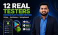 provide 12 testers for google play closed testing