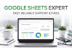 clean up and improve data, formulas, and visualizations in google sheets