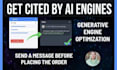 perform generative engine optimization GEO for ai visibility