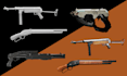 create high quality low poly 3d weapon and models