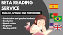 read your book and evaluate it, offering constructive criticism