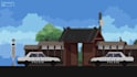 draw a pixel art game environment