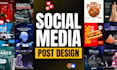 create attractive social media post design for instagram and facebook