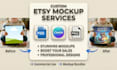 create etsy custom mockups with PSD, canva and png files