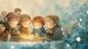 digital watercolor children book illustration