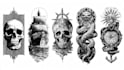 make a realistic black and white tattoo design for you