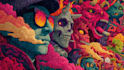 do amazing psychedelic and trippy illustration