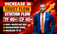 boost your website majestic trust flow tf citation flow cf 40 plus