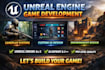 develop professional unreal engine games with gameplay, UI and environments