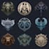 create a fantasy, rpg, nft or sci fi game logo using