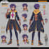 design character reference sheet for your oc fanart vtuber