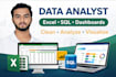 analyze your data using excel sql and dashboards