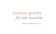 write you a custom poem for any occasion