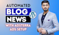 build an autoblog website with adsterra ads SEO optimization and fast loading
