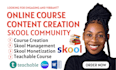 create online course content skool online community teachable course creation