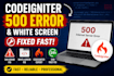 fix codeigniter 500 error and white screen issue