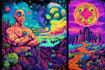 make trippy, psychedelic, surreal, illustrations designs