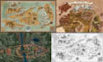 create animated maps, fantasy map illustrations, 2d map design, historical map