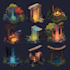 design 2d game concept art background and environment