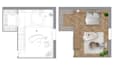 provide a furniture layout plan and interior elevations