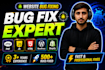 fix your javascript, angular, angularjs, wordpress, react, html, css bugs