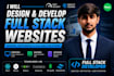 design and develop full stack website development backend, front end developer